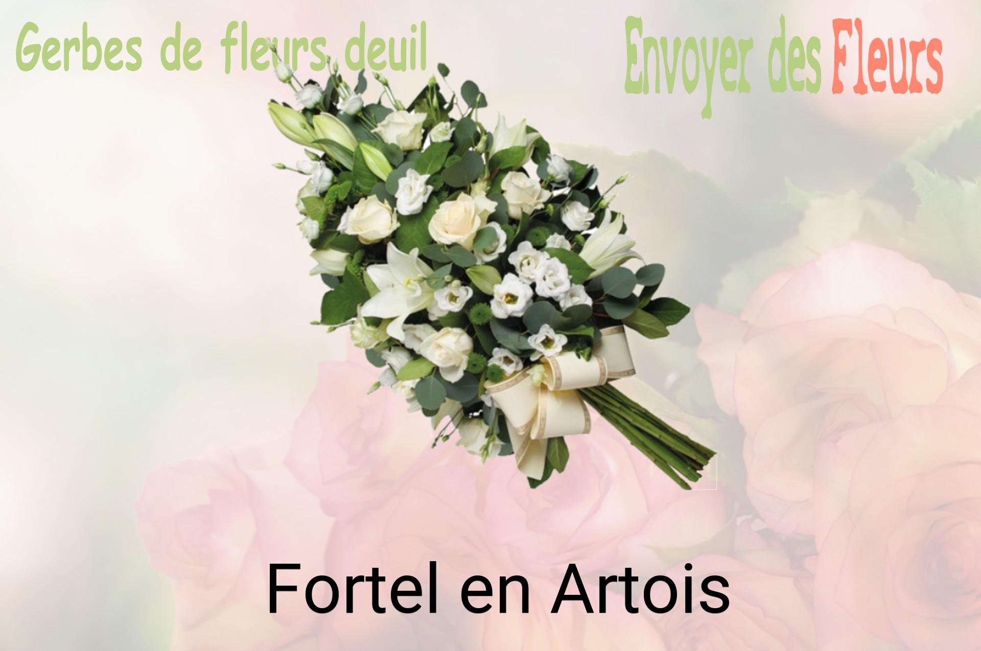 Gerbe de fleurs de deuil livrée à Fortel-en-Artois